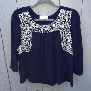 Navy blue smock/top